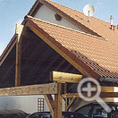 Detailfoto aanbouw – carport woonhuis