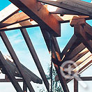 Detailed photograph of a roof