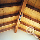Detailfoto Dachstuhl - Innenansicht Privathaus nach Fertigstellung